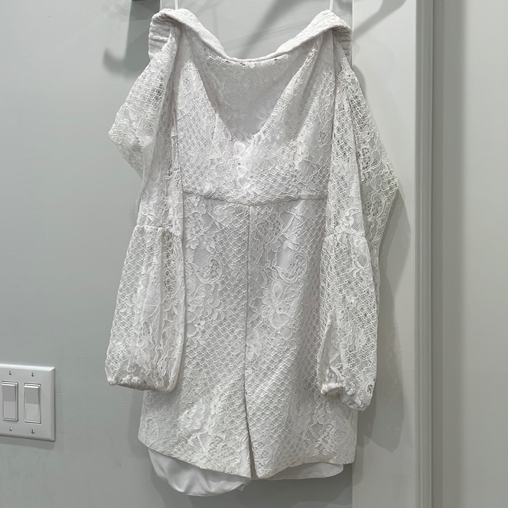 White Guess lace romper